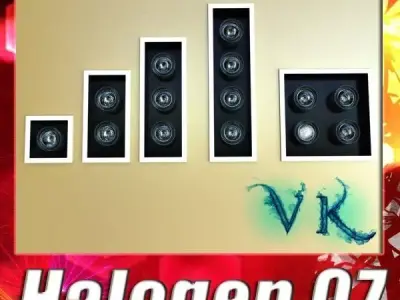 Halogen Lamp 07 Photoreal 3D model