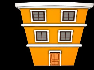 Toon House 3d model 3D model