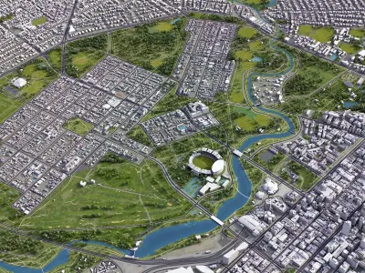 Adelaide Low-poly 3D model