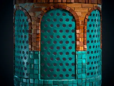 Traditional wall and window Middle East - VOL 02 - Maps - Sbsar Texture