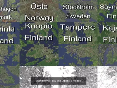 Scandinavia - city and urban 3D Model Pack