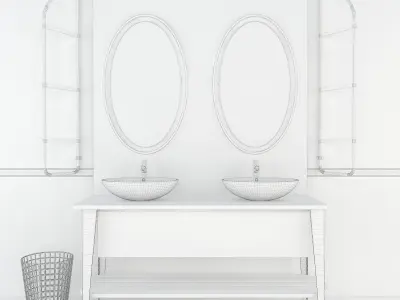 Sink Scavolini washbasin 3D model