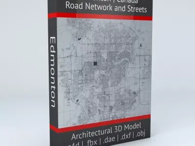 Edmonton Road Network and Streets 3D model