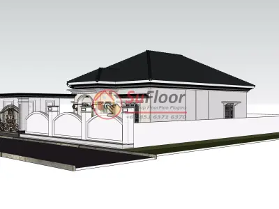 House 18x27m code 651 - Sketchup 3D model 3D model 3D model