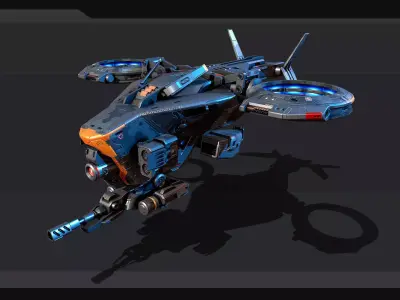 SF - DRONE D30 Low-poly 3D model