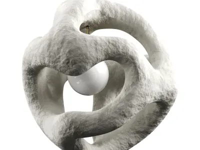 Fertility Form illuminated sculpture Low-poly 3D model