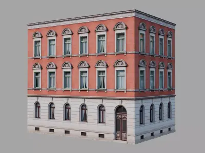 Modular Classical Facade 3 Low-poly 3D model