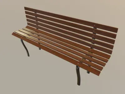 Bench Low-poly 3D model