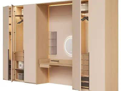Lema wardrobe with makeup table Next 3D model