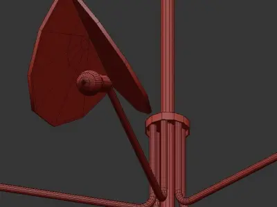 Bloem five light chandelier 3D model