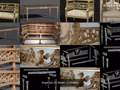 Angel set 3D Model 3D Model Pack