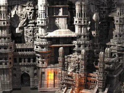 Oasis Desert temple Kit bash 2  3D model