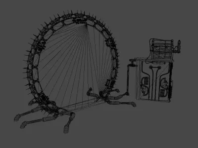 Sci-Fi portal Low-poly 3D model buy