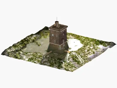Medieval Saracen Tower -  XV Century 3D model