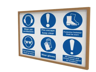 PPE Sign Board Texture