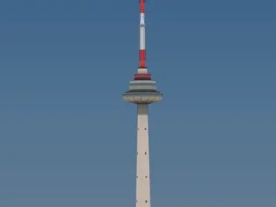 Vilnius TV Tower Low-poly 3D model