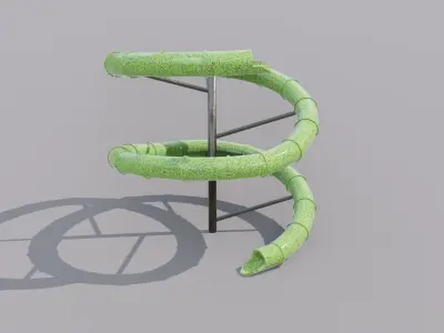 PBR Playground slide Low-poly 3D model