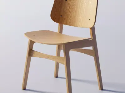 Wooden Chair Modern 3D model