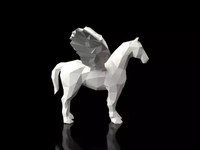 Pegasus Low Poligonal Low-poly 3D model