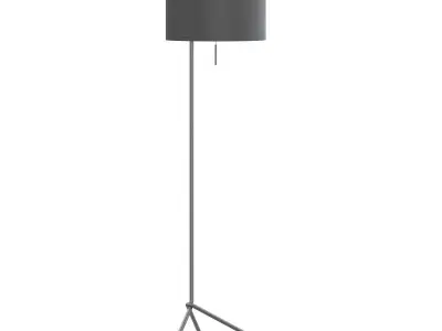 Black Floor Lamp 3D Model 3D model