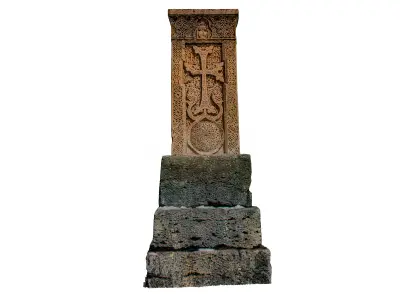Tomb cross stone 3D model