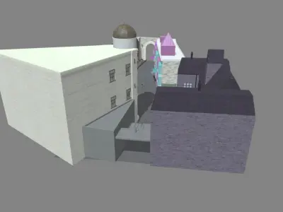 Diagon Alley Harry Potter Textured 3D model