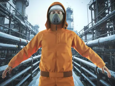 Protective Winter Work Suit Orange 