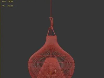 bamboo lamp 23 3D model