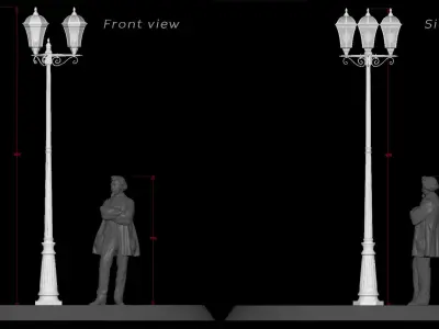 parisian street light  3D model