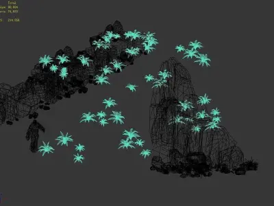 Brutal tribal - stone group 3D model