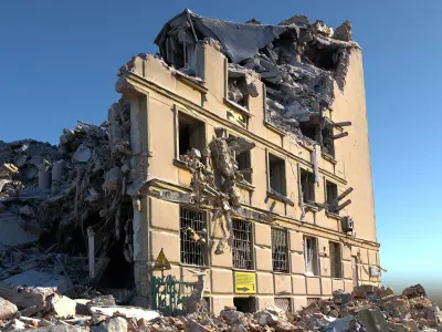  Demolished Building Ultra HD 16K 