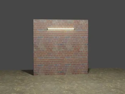 Tube Light Low-poly 3D model