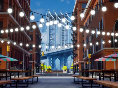 New York Dumbo Park - Bundle Low-poly 3D model