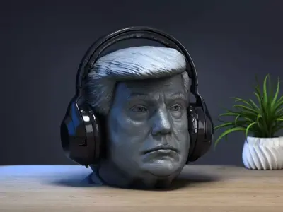 president trump headphone stand  3D print model