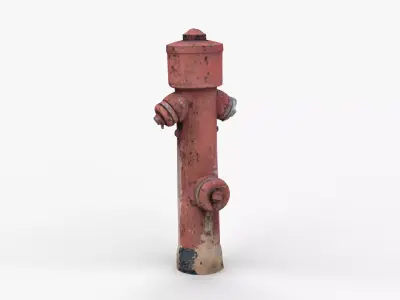 Fire Hydrant 1 Low-poly 3D model