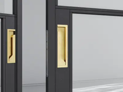 Aluminium door 301 3D model