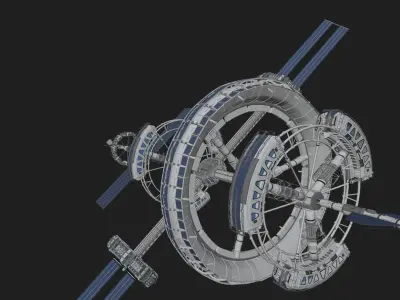 Amadeus SS Spaceship 3D Model Low-poly 3D model