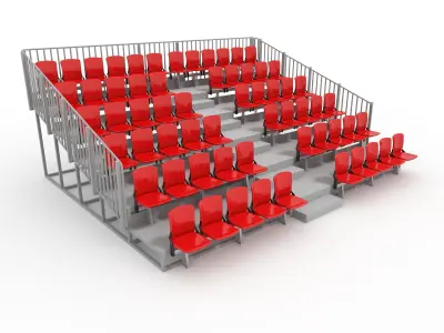 Collection Bleachers 8 3D Model Pack