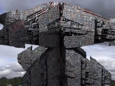 Sci-Fi City dystopia Mega city colony Pyramid City 3D model