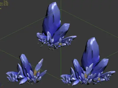 Large crystal - gravel 02 3D model