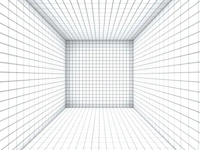 Grid Room Projection v1 001 Low-poly 3D model