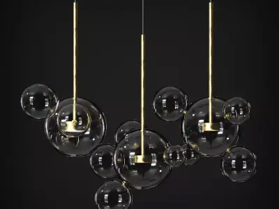 Suspension light Giopato Coombes Bolle BLS 14L Chandelier 3D model