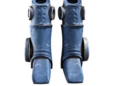 Sci-Fi Boots Low-poly 3D model