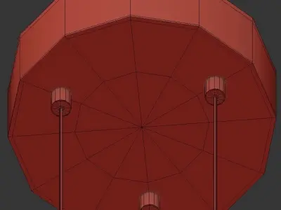 STRATA glass pendant light hanging from ceiling 3D model