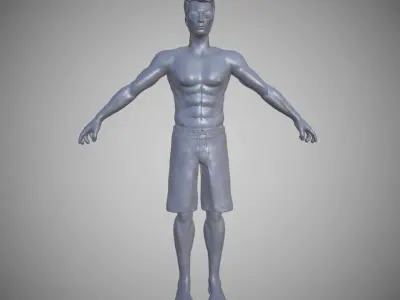 Street Fighter V brazilian tourist Low-poly 3D model