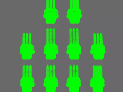 Cyber Samurai Tekko Melee Hand Weapons 3D print model