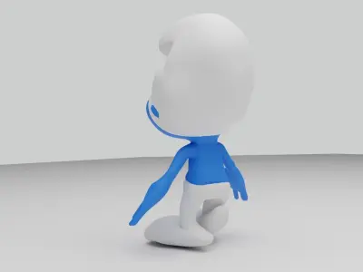 Smurf 3D Character Free 3D model