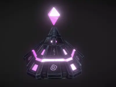 Mystical Ancient Crystal Low Poly PBR Low-poly 3D model