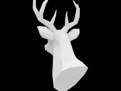Geometric Deer Head 3D Print Model 3D print model