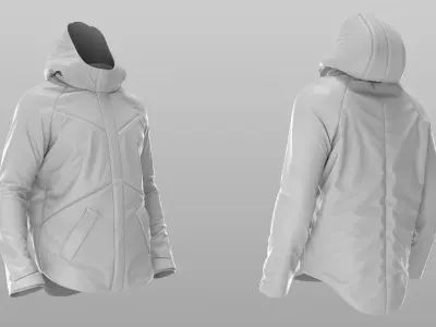 Puffer Jacket - Coat 3D model
